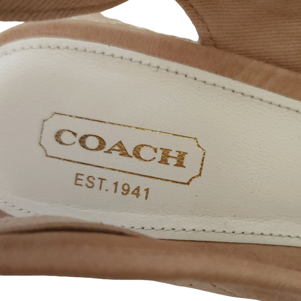 Coach Tan Wedge Sandals - Picture 7 of 9